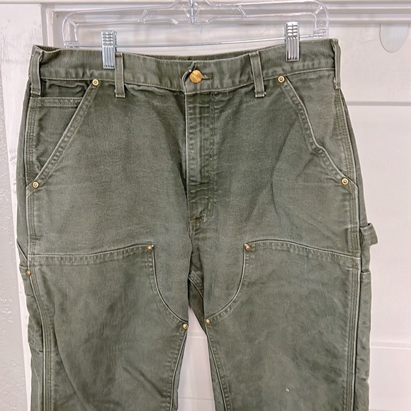 VTG CARHARTT DUCK DOUBLE KNEE PANTS MADE IN USA UNION - Picture 6 of 16